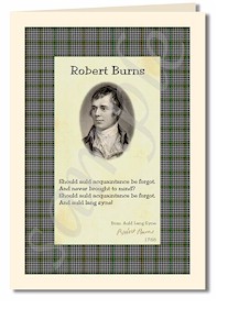 robert burns extract from Auld Lang Syne cards